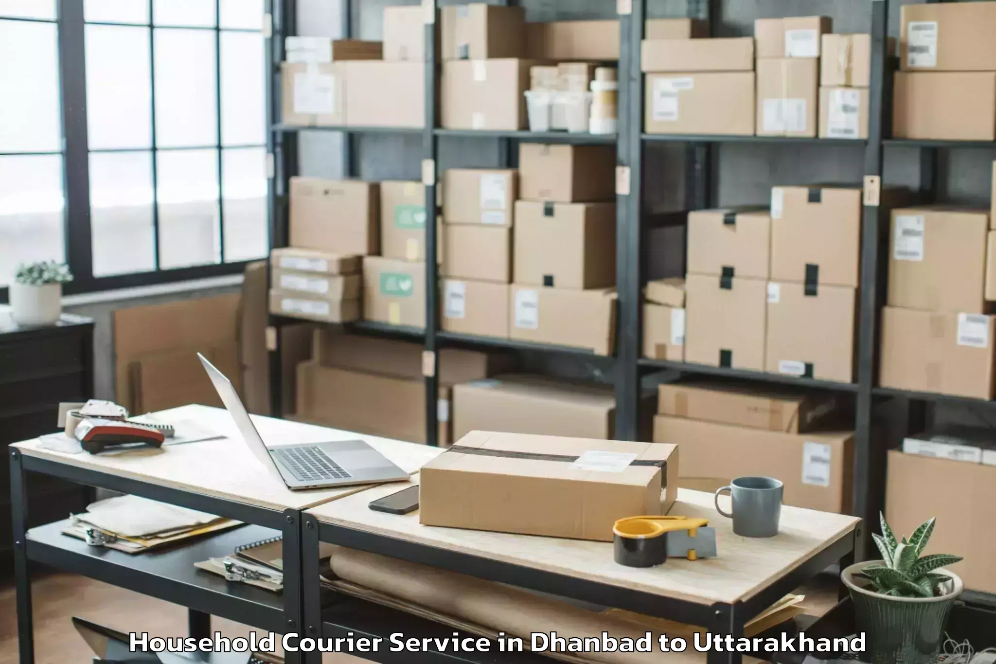 Dhanbad to Ghansali Household Courier Booking